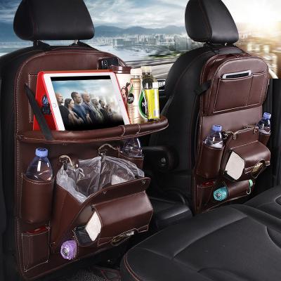 China Luxury Multifunctional Car Back Seat Organizer Hanging Folding Storage Bag for sale