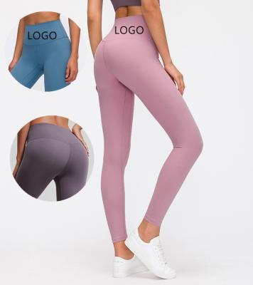 China Lulu Breathable High Waist Seamless Workout Plus Size Pants Butt Crac! crack! gym fitness customize tights leggings for women for sale