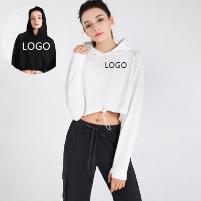 China QUICK DRY Fashion Women Active Suit Customized Teams Long Sleeve Sport Set Hoodies T-shirt Apparel Crop Top for sale