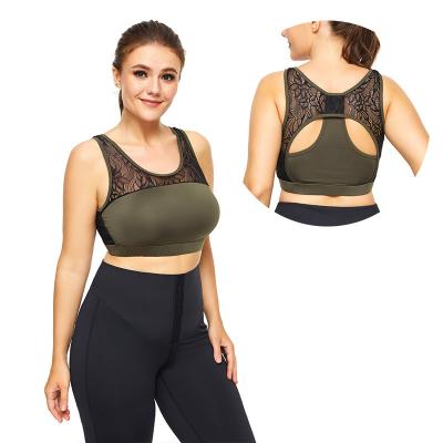 China Breathable Plus Size 4XXL Bustier Bustier Crop Top Women Gym Tank Top Sports Yoga Bras Anti Shrinkage Sports Underwear Top for sale