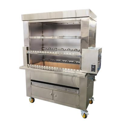 China Adjustable Height BBQ Machines Peruvian Churrascos Machine Meat Barbecue Grilling Machine for sale