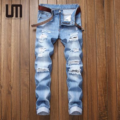 China Liu Ming Viable 2022 New Arrivals Men's Slim Casual Denim Pants Button Hole Tapered Pencil Jeans for sale