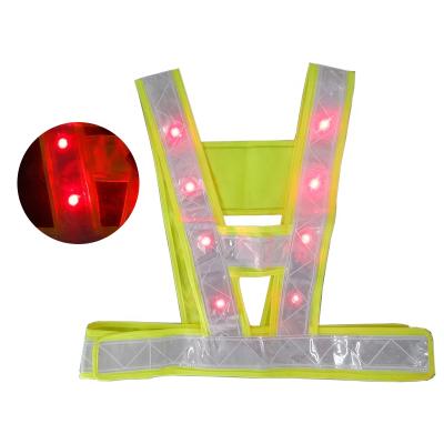 China Customized LED Light Class 2 Led Reflective Signal Sport Safety Vest for sale