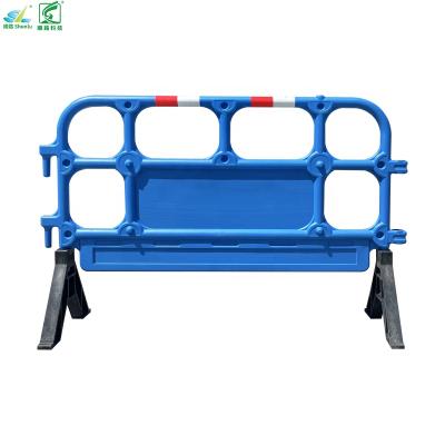 China 360 Degree Rotatable Blue Color New Design Plastic Pedestrian Foot Road Safety Barrier for sale