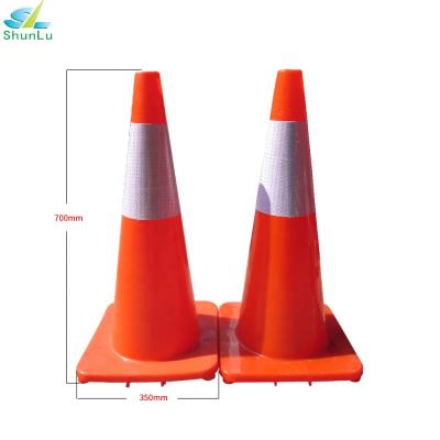 China PVC Height 700mm PVC Traffic Cone Road Safety Cone Reflective Traffic Cone for sale