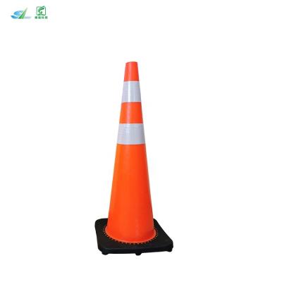 China Black Base Reflective 900 Mm Film Road Cone for sale