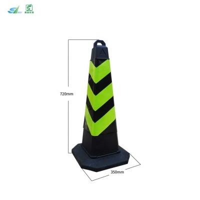 China HDPE Strip 720mm Heigh Yellow Reflective HDPE CONE for sale