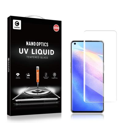 China Wholesale Full Cover 3D UV Glass For OPPO Reno 5 Pro Nano 9H 0.33mm Anti-fingerprint Full Liquid Tempered Glass Screen Protector for sale