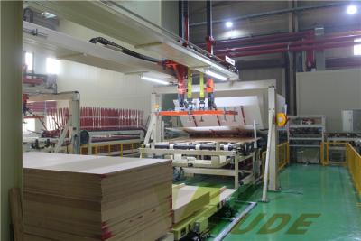 China Single Layer PB / MDF Board Laminating Line , Hot Press Lamination Machine for sale