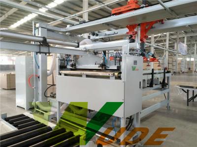 China Short Cycle  Low Pressure Laminate Machine , Furniture Laminating Line 100 sheets/h for sale