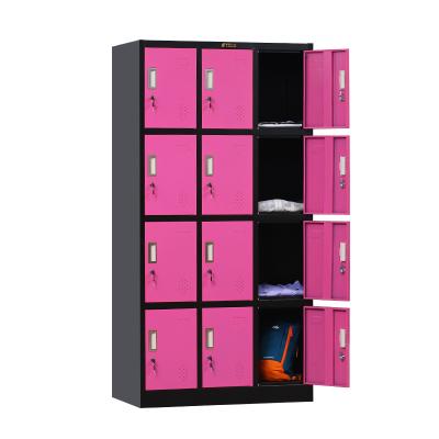 China Take Down Black And Mounted Red Full Size 12 Door Locker For Keys To Gym for sale