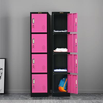 China Factory Direct Sales 4 Doors Modern Metal Storage Cabinet Staff Work Steel Locker Shelves Cabinets for sale