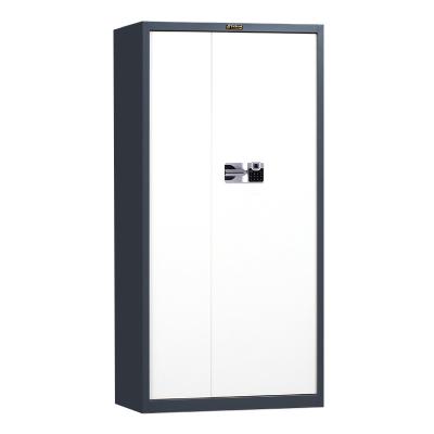 China Gray And White Steel Security 2 Door Mobile Confidential Storage File Cabinet With Fingerprint Lock for sale