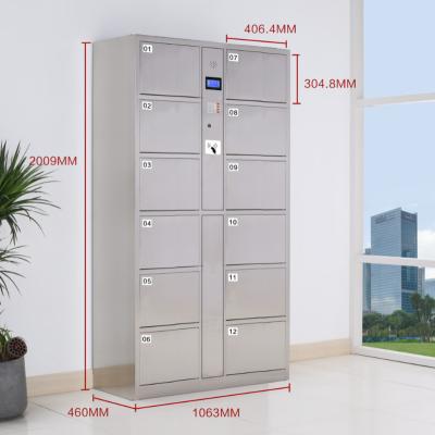 China Cold Rolled Steel 304 12 Stainless Steel Factory Price Doors Electronic Parcel Locker For Supermarket for sale