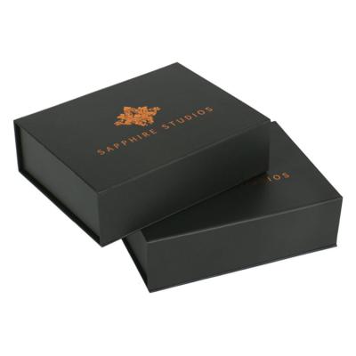 China High Quality Black Custom Logo Packaging Material Magnetic Luxury Gift Box for sale