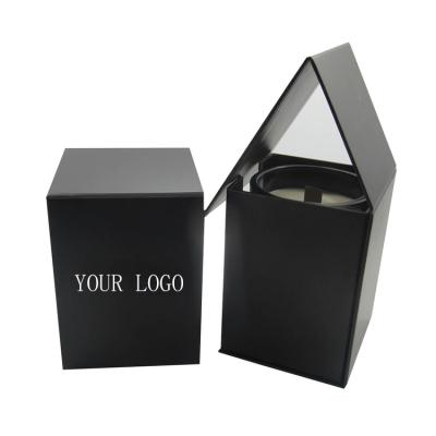 China Handmade Eco-Friendly Custom Logo Small Luxury Rigid Cardboard Gift Packaging Candle Magnetic Paper Box for sale