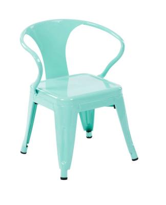 China Kindergarten Friendly Colorful High Quality Restaurant Metal Kids Environment Stackable Dining Chair for sale