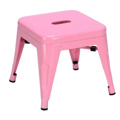 China Environment Friendly Children Stackable Metal Sneaks Portable Steel Kids Stools For Kindergarten School Classroom for sale