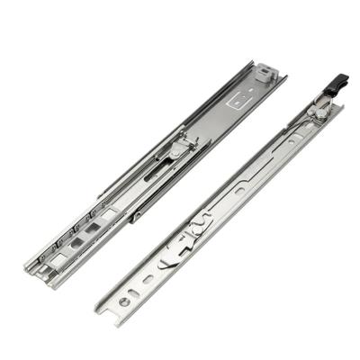 China Durable Telescopic Lock in/Lock Channel Lock in Lock Out Full Ball Bearing Slide Rail Heavy Duty Extension Drawer Slide for sale