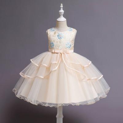 China Breathable Babies Embroidery Princess Dress For Wedding Party Kids Dresses Toddler Kids Fashion 2-10 Years Old for sale