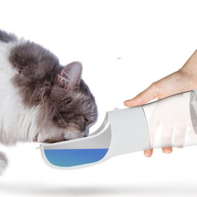 China Cute Portable Plastic Stocked Cat Pet Bowls Dog And Feeders Water Food Dispenser Pet Water Cup Bottle for sale