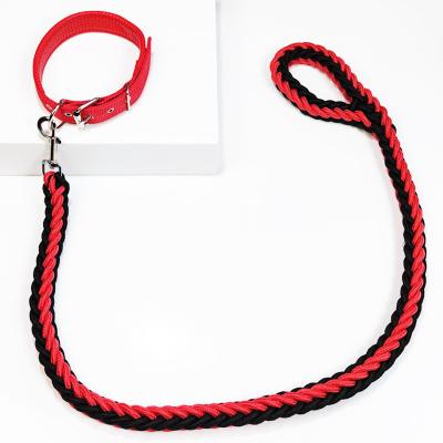 China Personalized Heavy Duty Reflective Nylon Strong Durable Rope Dog Leash With Comfortable Padded Handle For Dogs for sale