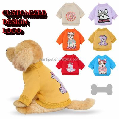 China Stocked Warm Dog Cat Hoodie Custom Color Sweater Winter Striped Overalls Kitty Clothes Apparel Pet Coat Puppy Christmas Sweater Costume for sale