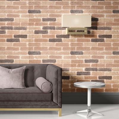 China Waterproof+ECO-Friendly+Easy Install Self Adhesive Wall Tile Foam Wallpaper 3D Brick Room Wallpaper Marble 3D Wallpapers for sale