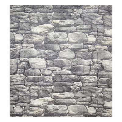 China Waterproof+ECO-Friendly+Easy Install Ordinary Paper 3D Brick Foam Wallpaper 3D Customize Wallpaper for sale