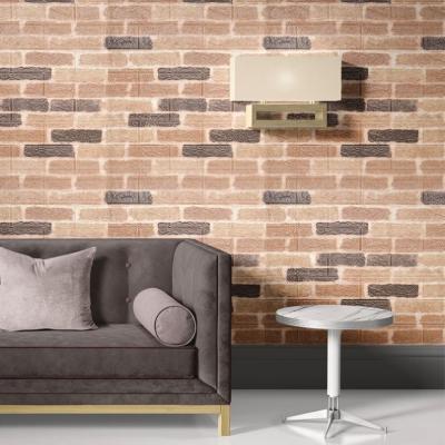 China Waterproof+ECO-Friendly+Easy Install Hot Wallpaper For Bedroom Walls Pe Foam Wallpaper 3D Brick Wall Floral Wallpaper for sale