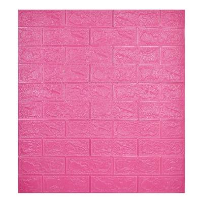 China Waterproof+ECO-Friendly+Easy Install Red 3D Brick Wallpaper Peel and Stick 3D Tile Wall Brick Sticker Wallpaper Cement for sale