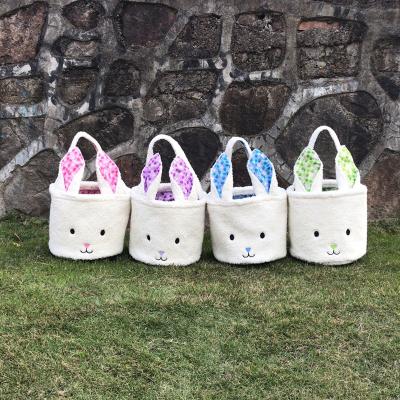 China Rabbit Ear Easter Basket Personalized Cute Baby Gift Basket Easter Bucket for sale