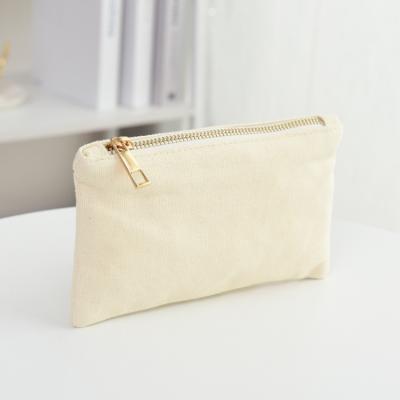 China Reusable Custom Natural Color Canvas Candy Color Makeup Bag Promotional Cosmetic Toiletry Bag for sale