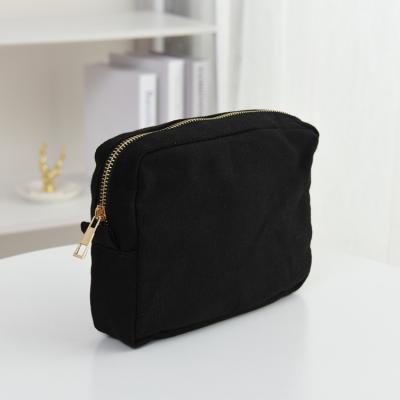 China Reusable Wholesale Canvas Cosmetic Bag Custom Pouch Makeup Bag With High Quality for sale