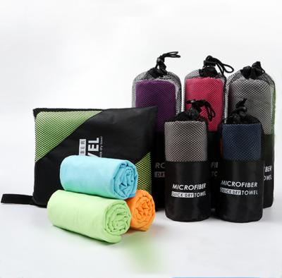 China Wholesale QUICK DRY GYM Wholesale Colorful Sports 3 Size Beach Towel Microfiber Quick Dry Swimming Towel for sale