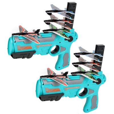 China TOP SALE Kids Plastic Outdoor Foam Flat Hand Thrown To Eject Flying Airplanes for sale