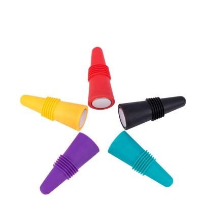 China Viable Megan Silicone Wine Stopper Reusable Bottle Sealer Wine Bottle Stopper for Keeping Wine Fresh for sale