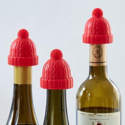 China Champagne Bottle Drinking Cool Keeper Cap Bar Tools Hat Silicone Beverage Beer Cap Sealers Megan Christmas Wine Bottle Beverage Cap for sale