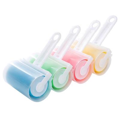 China Manual Reusable Sticky Dust Remover Washable Fiber Rollers Fiber Brush Rubber For Home Pet Hair Cloth Roller Type Manual Cleaning Tool for sale