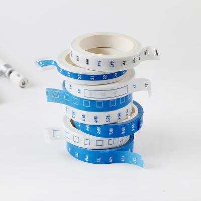 China Waterproof Time Date Weekdays Washi Tape With Blue And White Color Option for sale