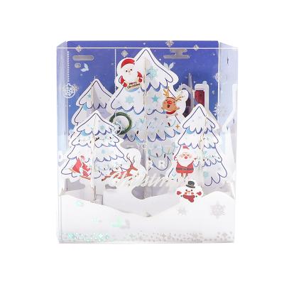 China Other Christmas Choliday Music Greeting Card Show Musical Christmas Tree 3d Gift High Quality Birthday Cards Pack Art Greeting Card for sale