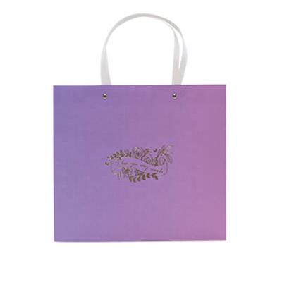 China Recyclable Lavender Flowers Bulk Purple Gift Bags Paper Bag Backpack Messenger Laptop Bags With Dry Zipper Small for sale