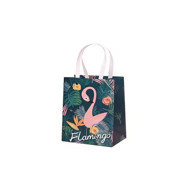 China Small Recyclable Flamingo Favor Bags For Jewelry Packaging Gift Bag Wedding Zipper Tote Supplier Summer Beach for sale