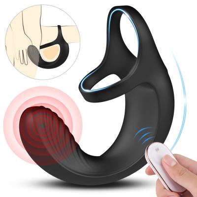 China Smooth And Soft Vibration Wireless Remote Control Massager Ring Sperm Lock Adult Products Penis Ring for sale