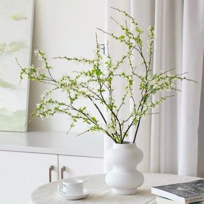 China Eco-friendly Small Handball Single Snow Willow Branch Table Decoration Ornaments Tender Willow Bud Branch Artificial Flower for sale