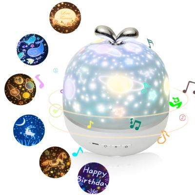 China Modern Smart Starry Lamp Plush Christmas Toy Projector Portable Music Box for sale