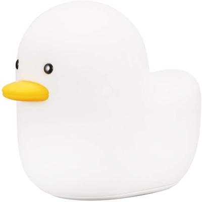 China Cute Night Lamp Sleep Lamp Sleep Lamp Silicon Baby Nursery LED Duck Sleep Lamp Matte Night Light For Kids for sale