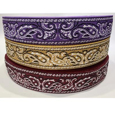 China High Tenacity Liman Factory 50mm Woven Jacquard Style Ethnic Polyester Webbing for sale