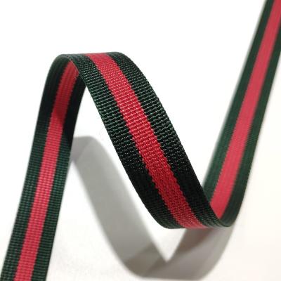 China Fake 20/25/38/32/50 Mm Red Nylon Belt / Running Green Pattern Tank Strap Striped Pattern For Strap for sale