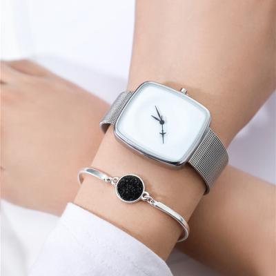 China Fashion Non-Specific Dial Mesh Band Japan Movement Quartz Casual Minimalist Wristwatch For Women for sale